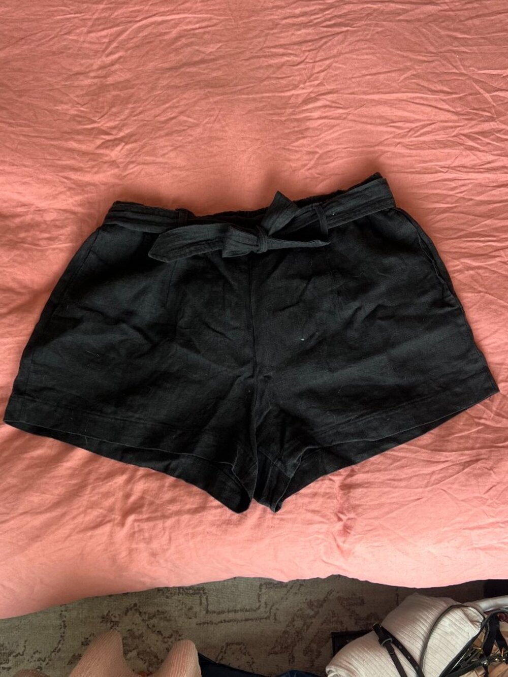 Tie waist Linen Shorts